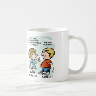 Agnostic vs ateist kaffemugg
