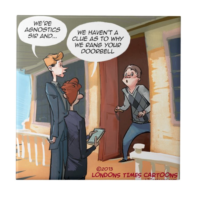 Agnostiska missionärer är roliga kakelplatta (Framsidan)