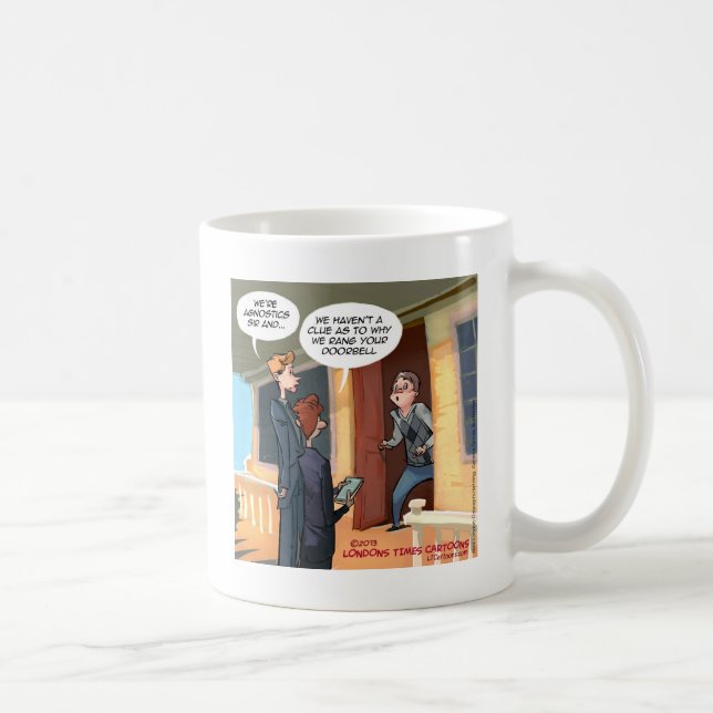 Agnostiska missionärer roliga kaffemugg (Höger)