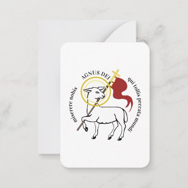Agnus Dei Anteckningskort (Framsida)