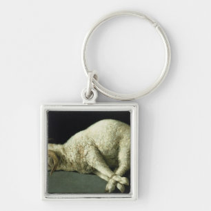 Agnus Dei, c.1635-40 Fyrkantig Silverfärgad Nyckelring
