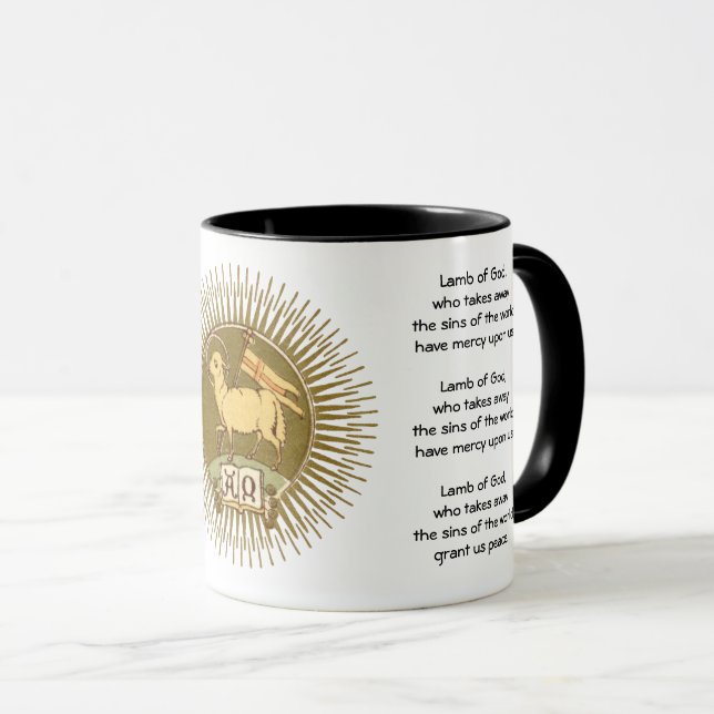 Agnus Dei (Guds lamm) med bönekaffe Mugg (Framsida höger)