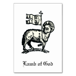 Agnus Dei Påskens Guds lamm Finkonst Bordsnummer