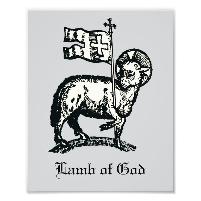 Agnus Dei Påskens Guds lamm Finkonst  Fototryck (Framsidan)