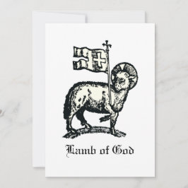 Agnus Dei Påskens Guds Lamm Finkonst Inbjudningar