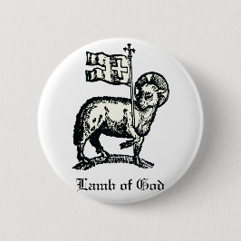 Agnus Dei Påskens Guds lamm Finkonst Knapp