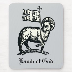 Agnus Dei Påskens Guds lamm Finkonst Musmatta