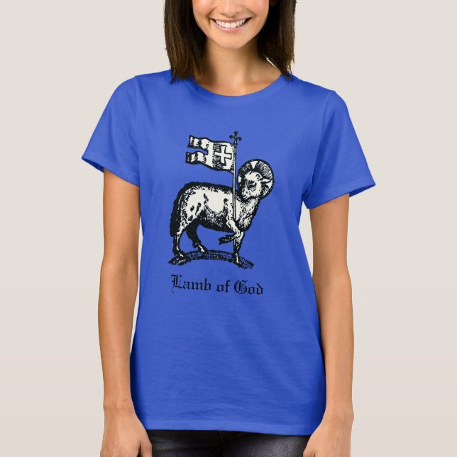 Agnus Dei Påskens Guds lamm Finkonst  T Shirt (Framsida)