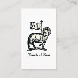 Agnus Dei Påskens Guds lamm Finkonst Visitkort