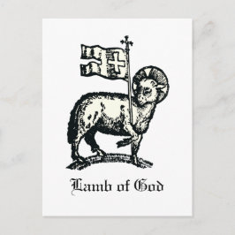 Agnus Dei Påskens Guds lamm Finkonst Vykort