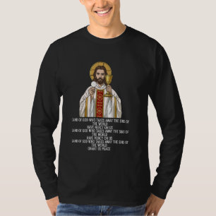 Agnus Dei Sanctus Traditional Latin Mass Catholic T Shirt
