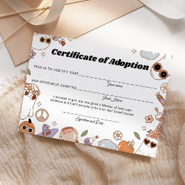 Agoky Groovy Halloween Ghost Adoption Certificate