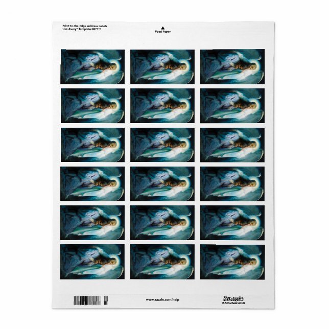 Agony i Garden, 1898 av Frans Schwartz Adressetikett (Helt Ark)