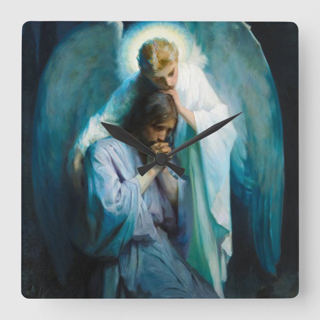 Agony i Garden, 1898 av Frans Schwartz Fyrkantig Klocka (Framsida)