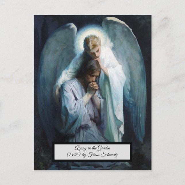 Agony i Garden Jesus Kristus Vykort (Framsida)