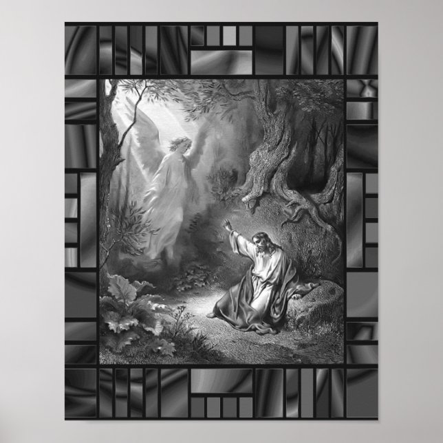 Agony in Garden Dore Jesus och Angel Poster (Framsidan)