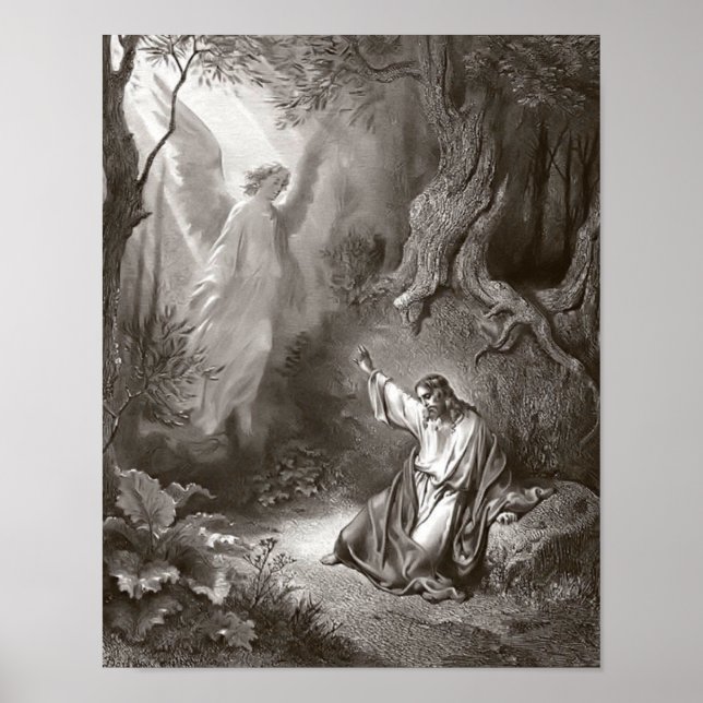 Agony in i Religiösan Garden Reproduction Print Poster (Framsidan)