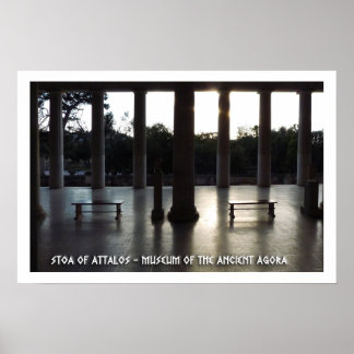Agora i Aten, Grekland. Stoa of Attalos Poster