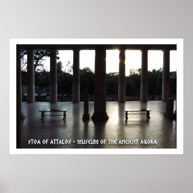 Agora i Aten, Grekland. Stoa of Attalos Poster (Framsidan)