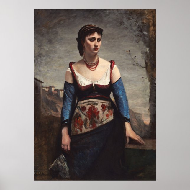 Agostina - Jean-Baptiste - Corot Fine Art Poster (Framsidan)