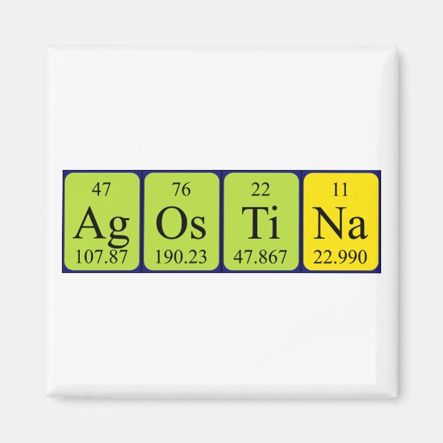 Agostina Periodisk magnet bord namn (Framsidan)