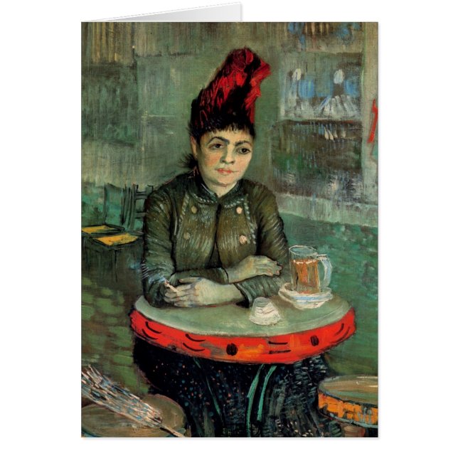 Agostina Segatori, Cafe du Tambourin av Van Gogh Hälsningskort (Framsidan)