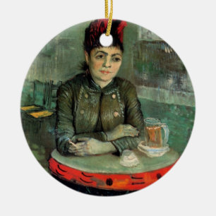 Agostina Segatori, Cafe du Tambourin av Van Gogh Julgransprydnad Keramik