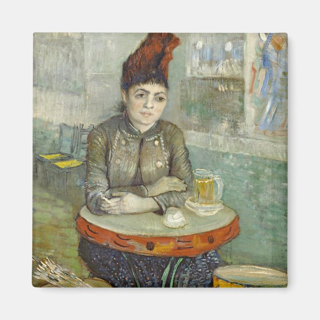 Agostina Segatori i Cafe du Tambourin av Van Gogh Magnet (Framsidan)