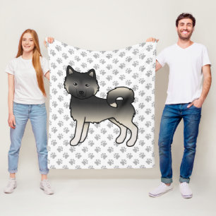 Agouti Alaskan Malamute Sött Tecknat Hund & Tassar Fleecefilt