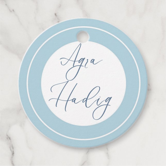 Agra Hadig-First Tooth blue Gåvor Etiketter (Framsida)