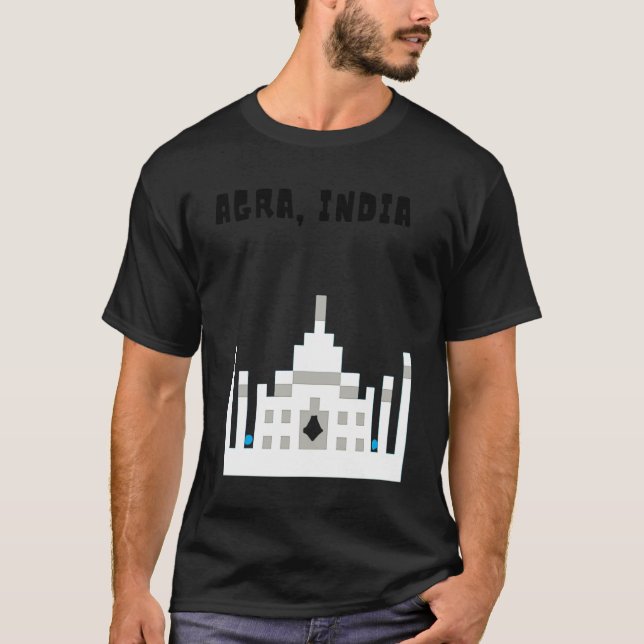 Agra, Indien, den vackra Taj Mahal T Shirt (Framsida)