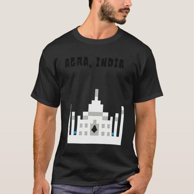 Agra, Indien det vackra Taj Mahal T Shirt (Framsida)