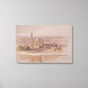 Agra moské, Cairo, 1849 Canvastryck