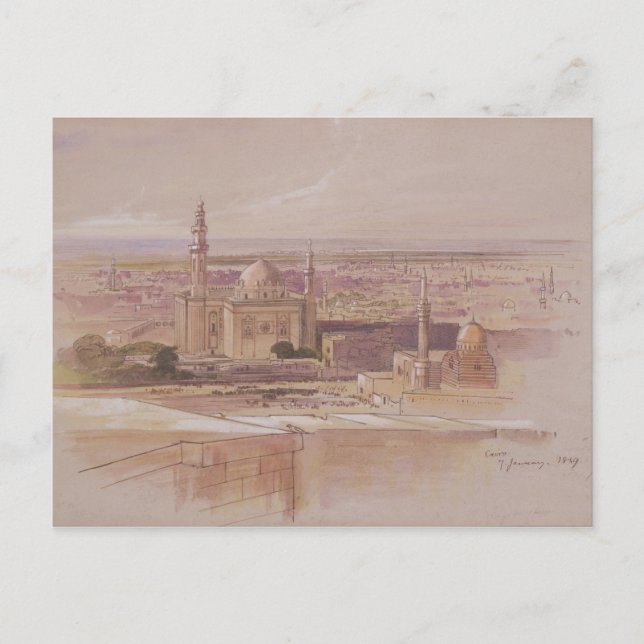 Agra Mosque, Kairo, 1849 Vykort (Framsida)