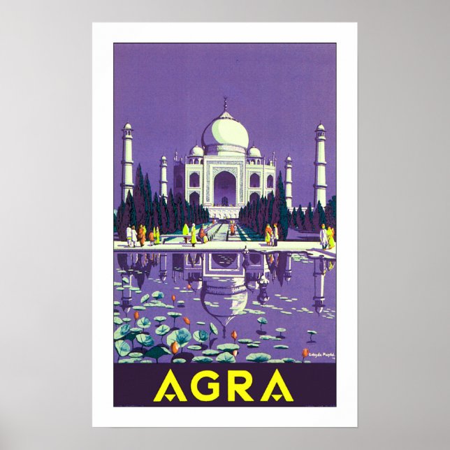 Agra ~ Taj Mahal Poster (Framsidan)
