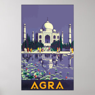 Agra vintage poster