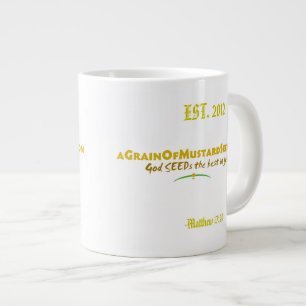 Agrainofmustardseed.com EST 2012 Jumbo Mugg