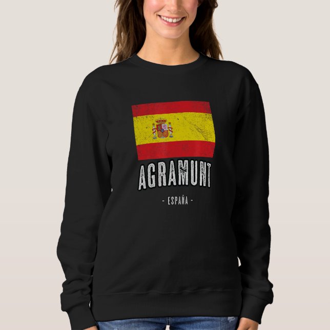 Agramunt Spain Es Flagga City Bandera Ropa T Shirt (Framsida)