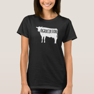 Agriculteur Graphic Cow Farmer Agriculture Tractor T Shirt