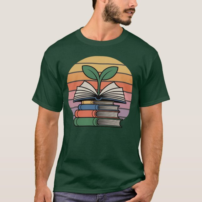 Agricultural Teacher Knowledge Growth Sunset Vecto T Shirt (Framsida)
