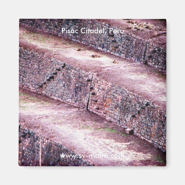 Agricultural Terraces, Pisac Citadel, Peru Magnet (Framsidan)