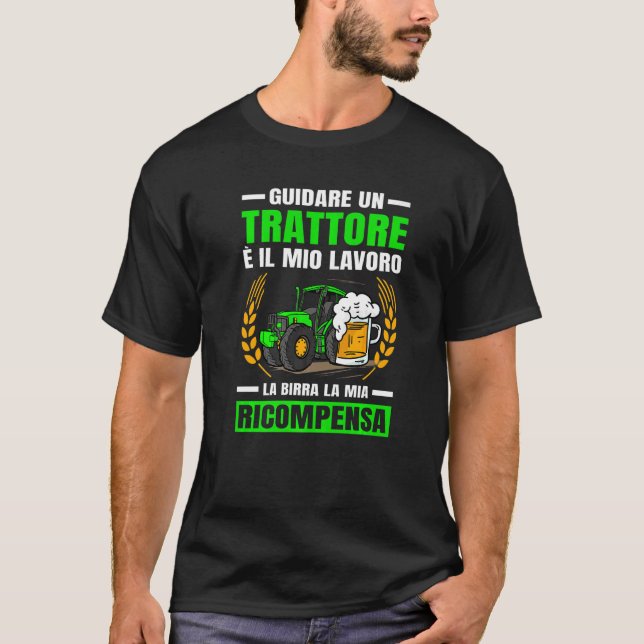 Agriculture Beer My Tractor Reward Premium T Shirt (Framsida)