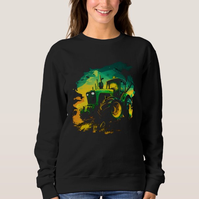 Agriculture farmers driving thick trekkers tractor t shirt (Framsida)