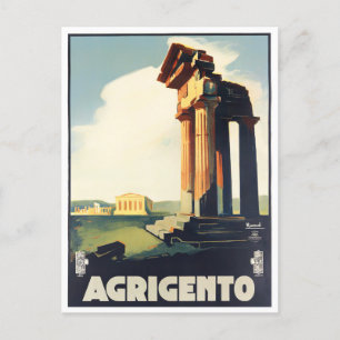 Agrigento Italien vintage resor Vykort