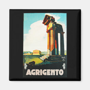 Agrigento vintage resorannonsering magnet