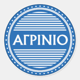 Agrinio City Pride Emblem – Greek Identity Runt Klistermärke