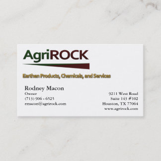 AgriRock visitkort