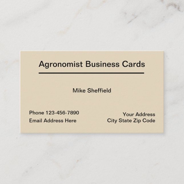 Agronomen servar Businesscards Visitkort (Framsida)