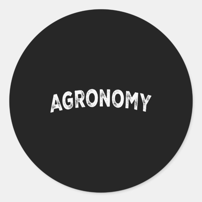 Agronomy  runt klistermärke (Framsida)
