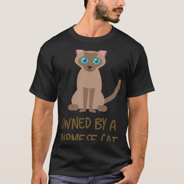 Ägs av en Burmesisk Katt T Shirt (Framsida)